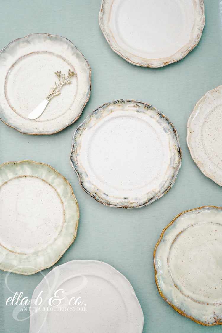 Rimmed Round Dinner Plate, Set