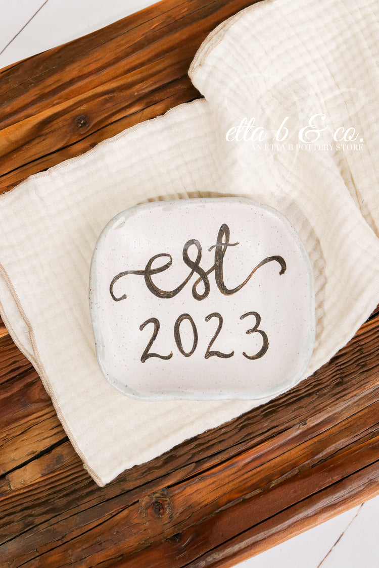 Est. 2023, Square Plate