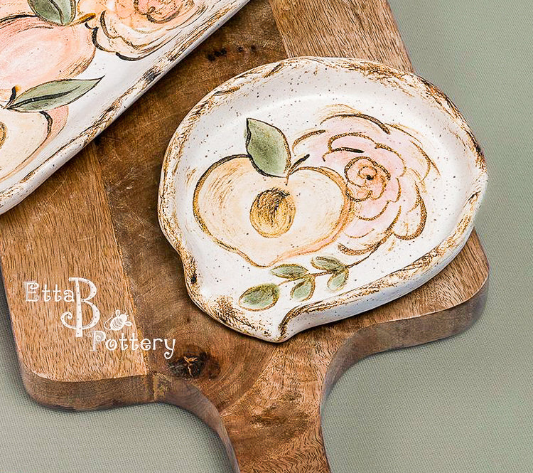 Spoon Rest with Peaches