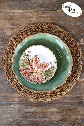Heirloom Poinsettia Salad Plate