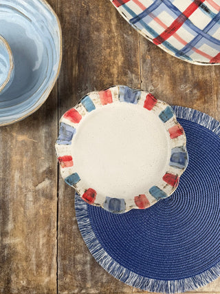 Patriotic Striped Homemade Pie Dish  - Americana Collection