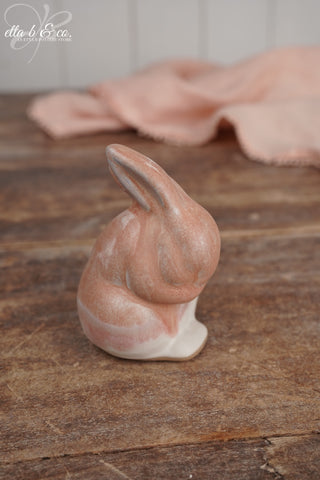 Apricot Velvet Set, Chocolate Bunny & Praying Bunny Pair - The Collector's Drop