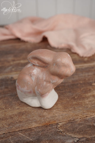 Apricot Velvet Set, Chocolate Bunny & Praying Bunny Pair - The Collector's Drop