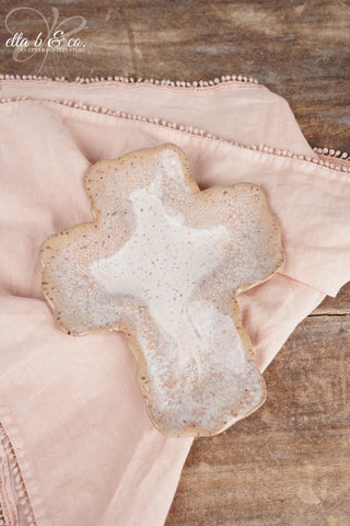 Pink Speckle, Cross Dish - The Collector's Drop - SALE