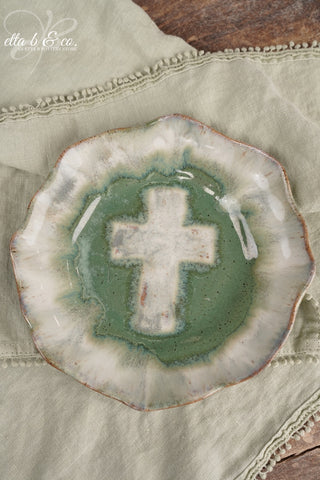 Mossy Crema Cross Plate - The Collector's Drop - SALE
