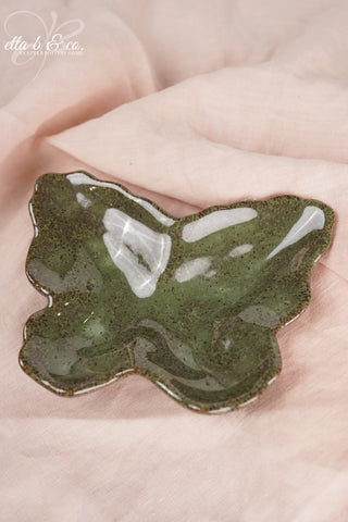 Mossy Green Butterfly Dish - The Collector's Drop - SALE