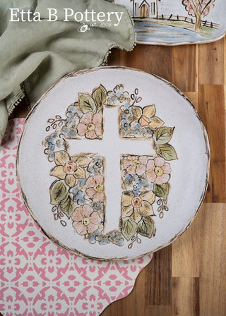 Blooming Garden Cross Platter