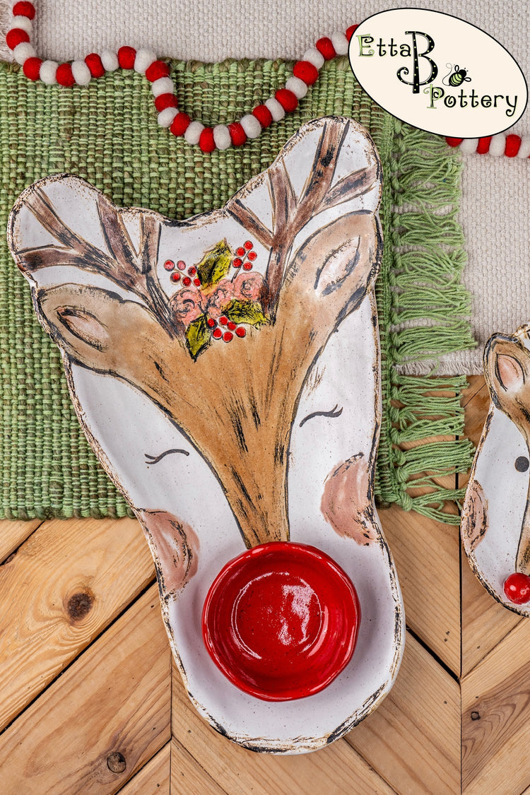 Ruby Reindeer Chip & Dip Platter
