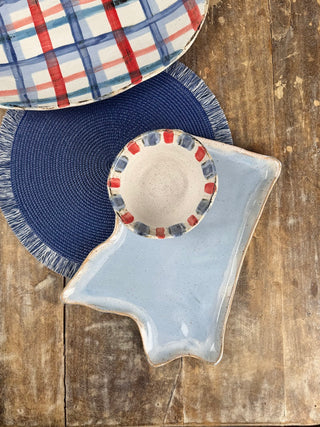 Patriotic Striped Queso Bowl - Americana Collection