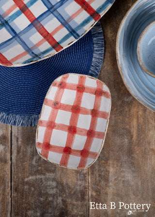 Catchall Dish, Red Gingham - Americana Collection