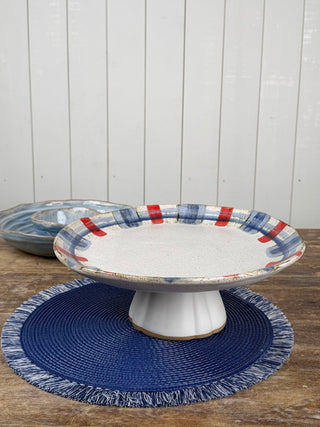 Patriotic Stripe Cake Stand - Americana Collection