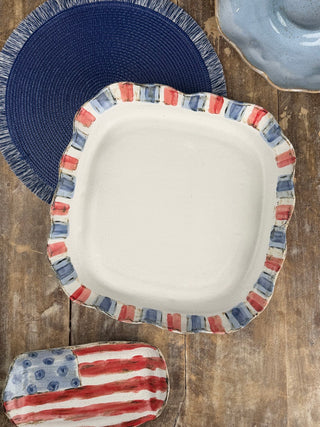 Patriotic Stripe Cobbler Dish - Americana Collection