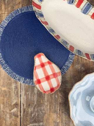 Red Gingham Spoon Rest - Americana Collection