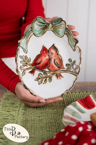 Together in Winter Cardinal Dish